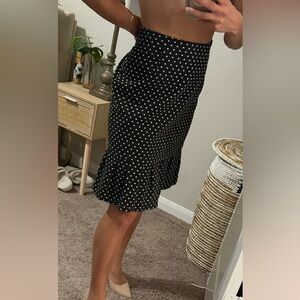 Black Polka dot WHBM skirt 2